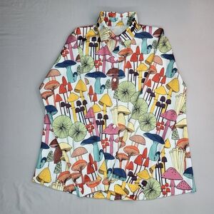 Colorful Mushroom Print Women's Blouse